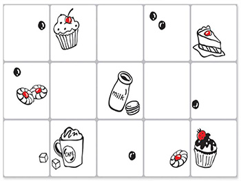 Autocolant perete bucatarie Cupcake, MagicFix, model prăjituri, 50x30 cm