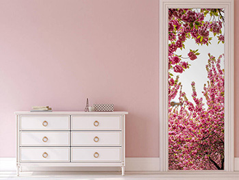 Autocolant uşă Blossom, Folina, model floral, rolă de 90x200 cm