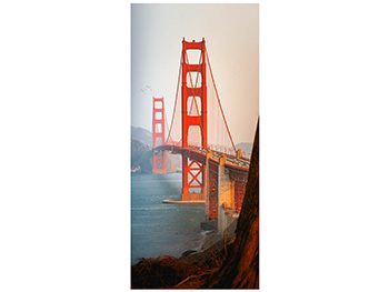 Autocolant uşă Golden Gate, Folina, model multicolor, dimensiune autocolant 92x205 cm autocolant-usa-golden-gate-1-7431