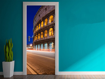 Autocolant uşă peisaj urban Colosseum, Folina, model multicolor, dimensiune autocolant 92x205 cm autocolant-usa-peisaj-urban-Colosseum-folina-92-205-cm-6015