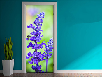 Autocolant uşă Purple flower, Folina, model cu peisaj, dimensiune autocolant 92x205 cm autocolant-usa-purple-flower-2164