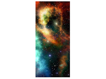 Autocolant uşă Univers, Folina, model multicolor, dimensiune autocolant 92x205 cm autocolant-usa-univers-1-6200