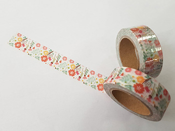 Bandă adezivă Washi Tape Campo, Folina, imprimeu floral, 15 mmx10 m