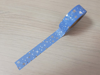 Bandă adezivă Washi Tape Sky, Folina, model multicolor, dimensiune bandă 15 mm lăţime x 10 m lungime