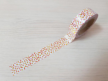 Set 3 role washi tape, bandă adeziva cu stropi coloraţi