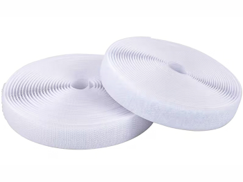 Set bandă Velcro fără adeziv, benzi Hook and Loop, set bandă cu scai și puf ideală pentru cusut, role cu lățimea de 2cm - culoare albă