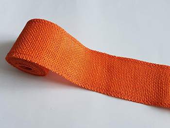 Bandă iută portocalie - 6 cm