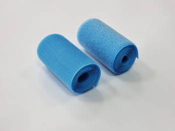 Set bandă arici, Velcro fără adeziv, benzi Hook and Loop, set bandă cu scai și puf ideală pentru cusut, role cu lățimea de 10cm - culoarea bleu