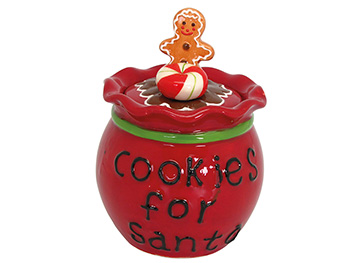 Bol ceramică cu capac Cookies for Santa