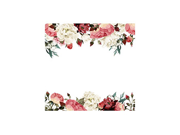Stickere flori, Folina, decor floral roşu