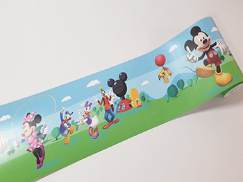 Bordură decorativă autoadezivă Clubul lui Mickey Mouse