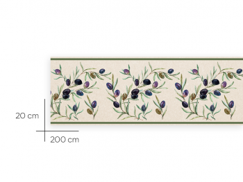 Bordură decorativă autoadezivă, Folina, model olive, textură concrete, rolă de 20x200 cm bordura-decorativa-autoadeziva-model-olive-8292