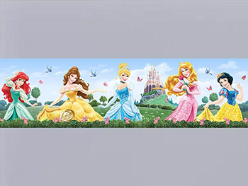 Bordură decorativă autoadezivă Prinţesele Disney