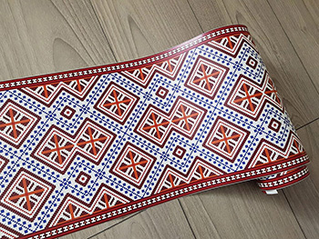 Set 5 borduri decorative autoadezive, cu motive tradiţionale româneşti, Folina 09, 25x100 cm