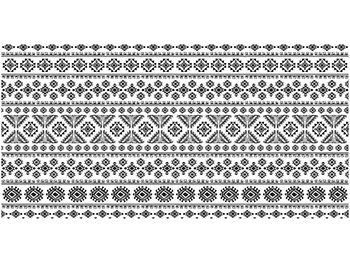Set 5 Borduri decorative autoadezive, Folina 20, cu motive tradiţionale româneşti, 25x100 cm