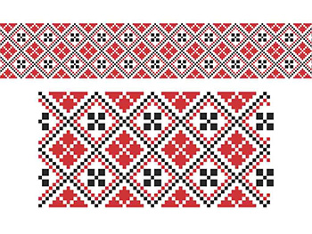 Set 5 Borduri decorative autoadezive, Folina 25, cu motive tradiţionale româneşti, 10x100 cm