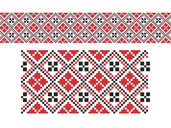 Set 5 Borduri decorative autoadezive, Folina 25, cu motive tradiţionale româneşti, 10x100 cm