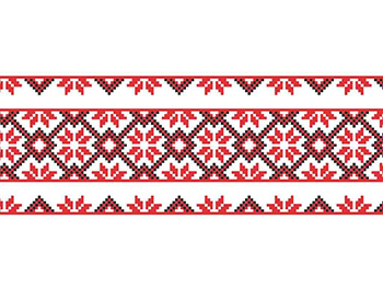 Set 5 Borduri decorative autoadezive, Folina 26, cu motive tradiţionale româneşti, 10x100 cm