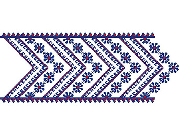 Set 3 Borduri decorative autoadezive, Folina, cu motive tradiţionale româneşti, 20x100 cm 