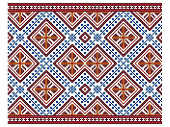 Bordură decorativă 09, Folina, cu motive tradiţionale româneşti, autoadezivă