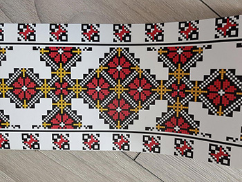 Set 10 borduri decorative autoadezive, cu motive tradiţionale româneşti, Folina 07, role de 14x100 cm
