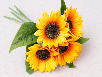 Buchet floarea soarelui artificială, 35 cm înălţime