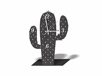 Ceas de birou decorativ Cactus negru