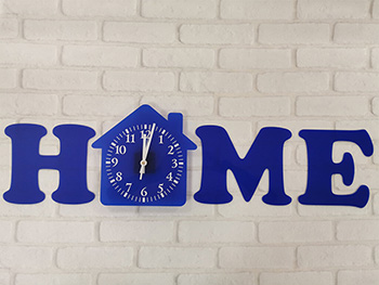 Ceas de perete Home, Folina, culoare albastru, dimensiune ceas 25 cm