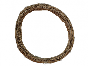 Coroniţă din nuiele maro, 40 cm diametru