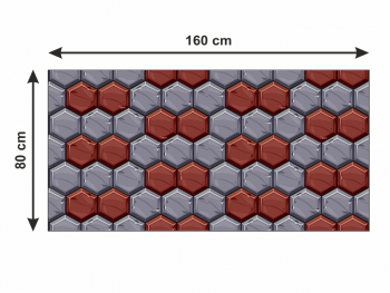 Covor antiderapant pentru hol și terasă, din pvc, model Oviedo, linoleum antiderapant la rolă de 80x158 cm