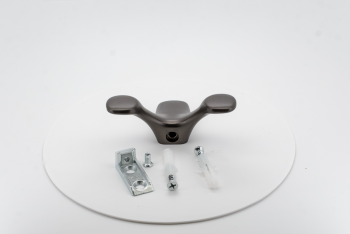 Cuier din inox gri, suport de perete pentru halate sau prosoape, model SUS304-gri