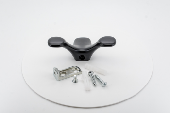 Cuier din inox negru, suport de perete pentru halate sau prosoape, model SUS304-negru