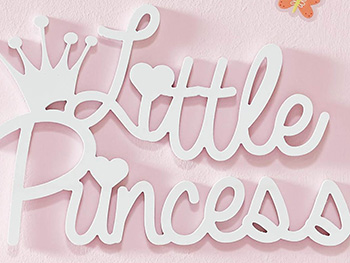 Decorațiune perete Little Princess, d-c-fix, alb, 40 x 27 cm