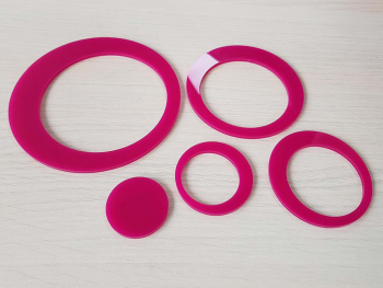 Set 10 stickere cercuri magenta, decoraţiune perete din plexiglass roz închis decoraţiune-perete-cercuri-magenta-5338