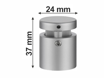 Distanţiere semnalistică satinat, Folina, din aluminiu, 24 x 37 mm