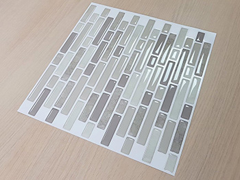 Faianţă autoadezivă 3D mozaic gri - set 10 bucăţi