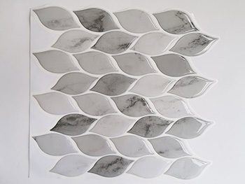 Faianţă autoadezivă 3D Smart Tiles, Folina, Leaf gri - set 10 plăci