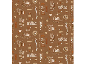 Faţă de masă impermeabilă Coffehouse latte, d-c-fix, maro deschis, 138x170 cm