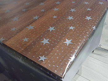 Folie protecţie mobilă transparentă,d-c-fix, cu steluţe argintii, 140 cm lăţime