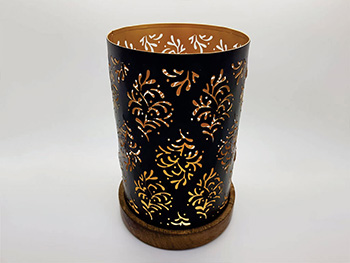 Felinar lumânare, Folina, Byzantium, metalic, 27 cm înălţime