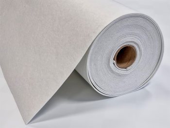 Fetru la metru, pâslă albă cu grosime de 3 mm, 100 cm lățime - produs 100% din materiale reciclate