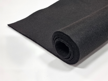 Fetru la metru, pâslă neagră cu grosime de 3 mm și lățimea de 90cm - produs 100% din materiale reciclate