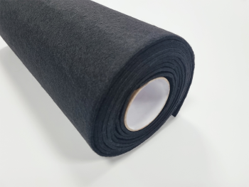 Fetru la metru, pâslă neagră cu grosime de 2 mm, 90x100 cm