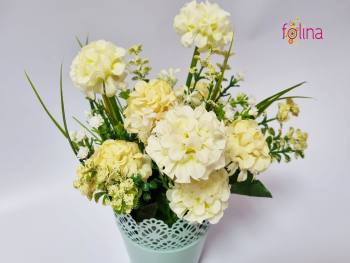 flori-artificiale-garofite-crem-in-vas-metalic-bleu-1237