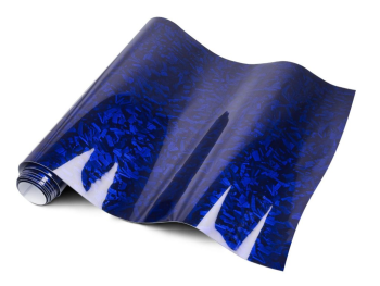 Folie auto carbon forjat albastru lucios – rolă 75 x 300 cm