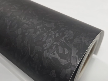 Folie auto carbon forjat negru mat, rolă 75x300 cm