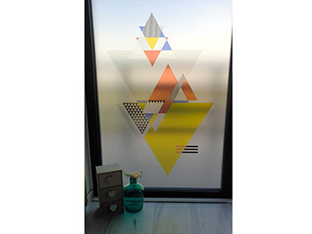 Folie sablare decorativă Bauhaus, pentru uşi din sticlă, rolă de 150x100 cm