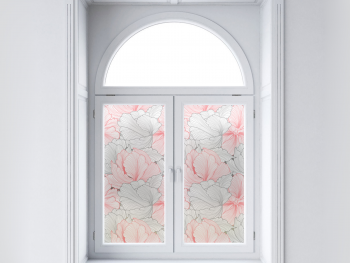 Folie geam autoadezivă Crina, Folina, model floral, 100 cm lăţime