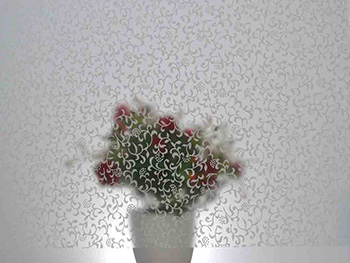 Folie geam autoadezivă Sonja, Alkor, imprimeu floral, rolă de 45 cm x 5 metri