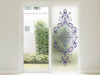 Folie sablare decorativă Francesca, Folina, model mov, pentru uşi din sticlă, rolă de 100x210 cm